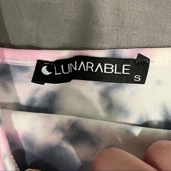 NEW Tie Dye Maternity Tank Dress with Side Ruching Small - Picture 9 of 9